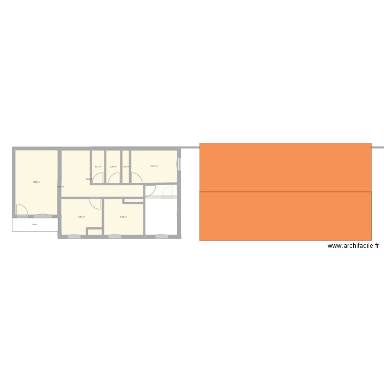 Maison Perrin - Proposition Johan. Plan de 12 pièces et 117 m2