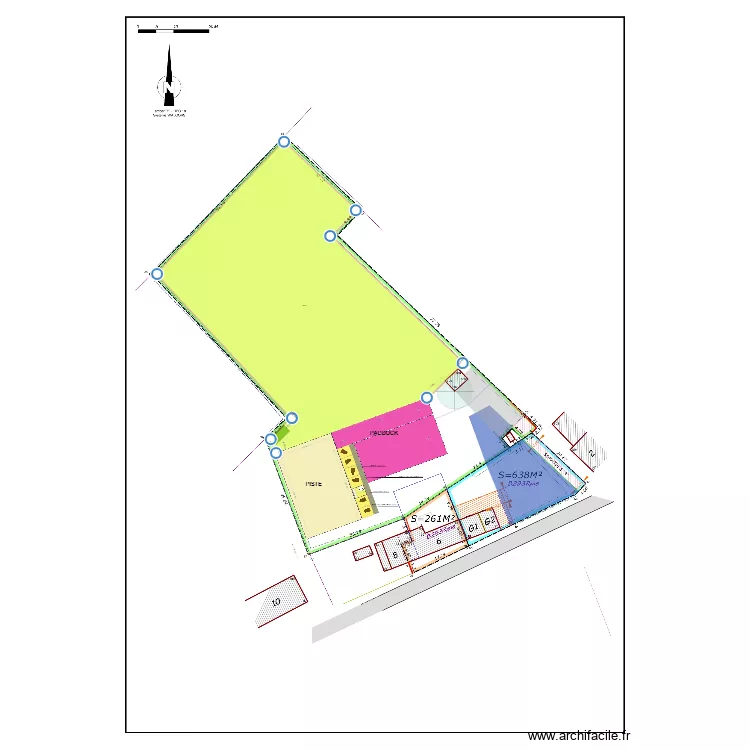 PLAN M PROPRE 9 - 5M 2 clotures. Plan de 