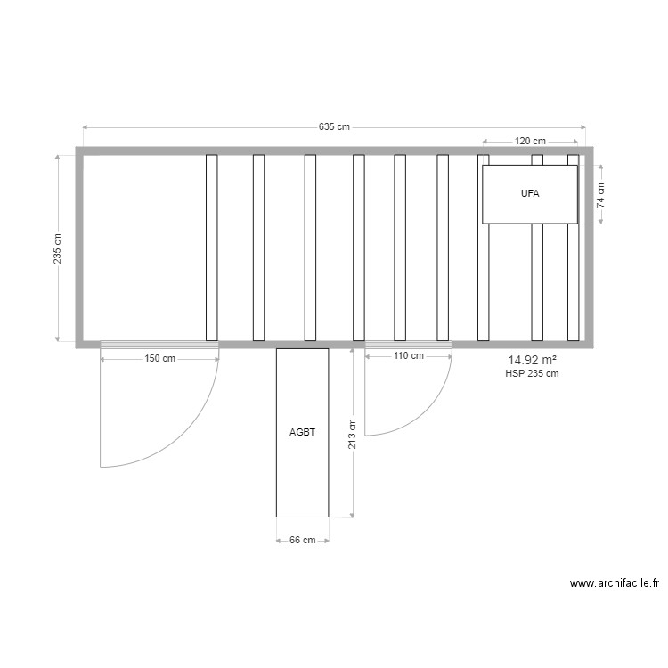 POSTE PPG2 ASCOUX pose cellule. Plan de 1 pièce et 15 m2