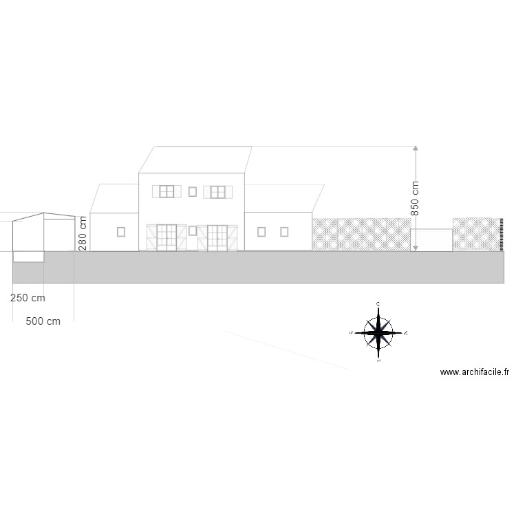 Plan de coupe Est Apres Trvx. Plan de 0 pièce et 0 m2