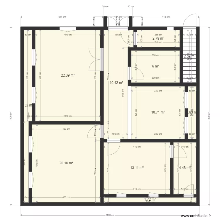 11x11m N 49336558. Plan de 
