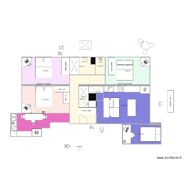 Crimée 1 seul WC. Plan de 0 pièce et 0 m2