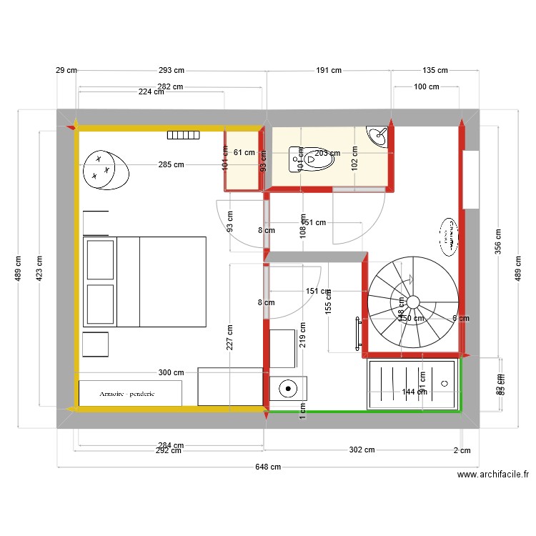 projet3-1. Plan de 6 pièces et 2 m2