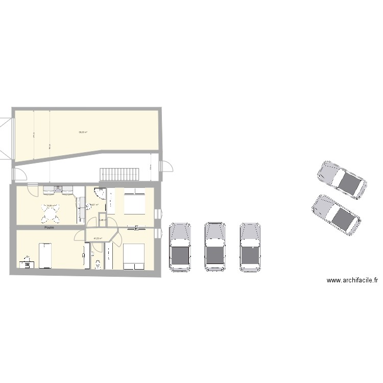 RDC port. Plan de 0 pièce et 0 m2