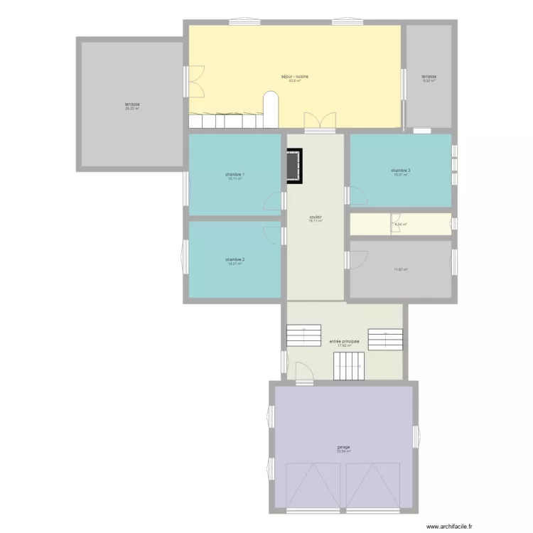 les peupliers complet. Plan de 