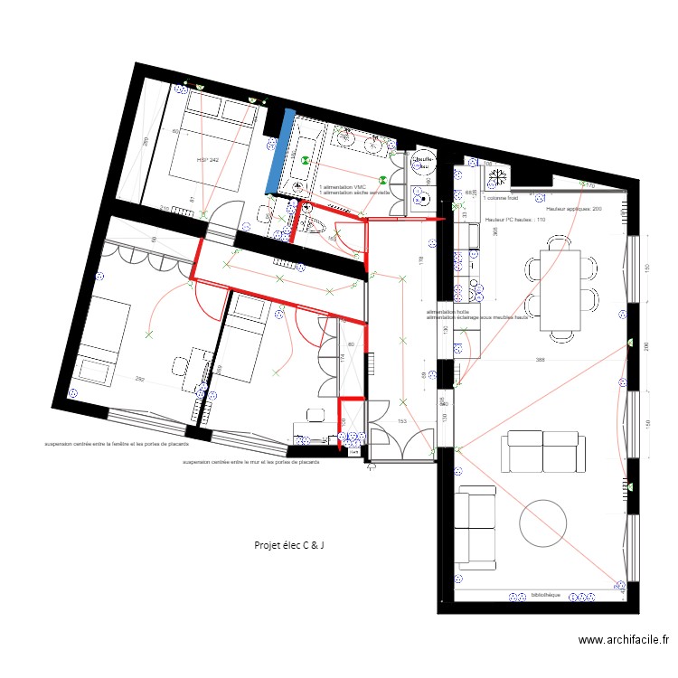 Projet 6 constance de b plan elec. Plan de 0 pièce et 0 m2