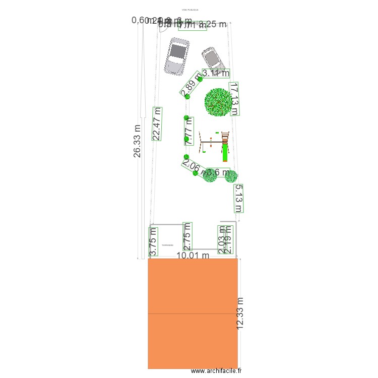 jardin 1. Plan de 0 pièce et 0 m2