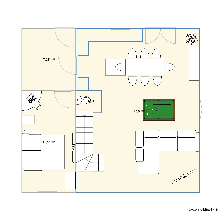 salon garage. Plan de 0 pièce et 0 m2