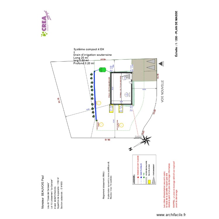 Beauvois. Plan de 0 pièce et 0 m2