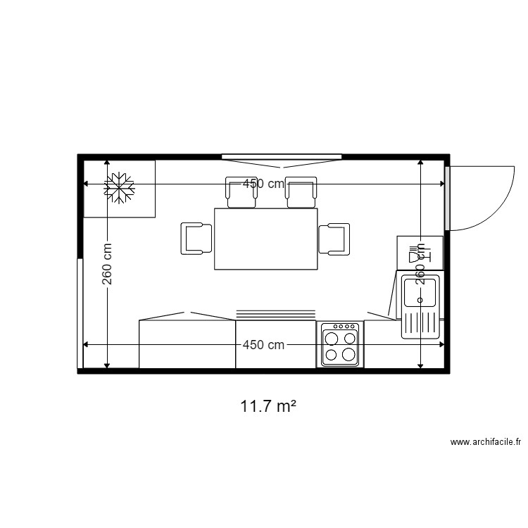 cuisine balizi. Plan de 0 pièce et 0 m2