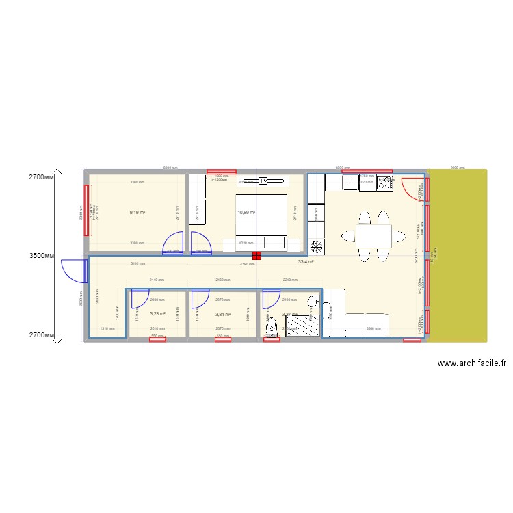 barn2 3 5 3спал. Plan de 0 pièce et 0 m2