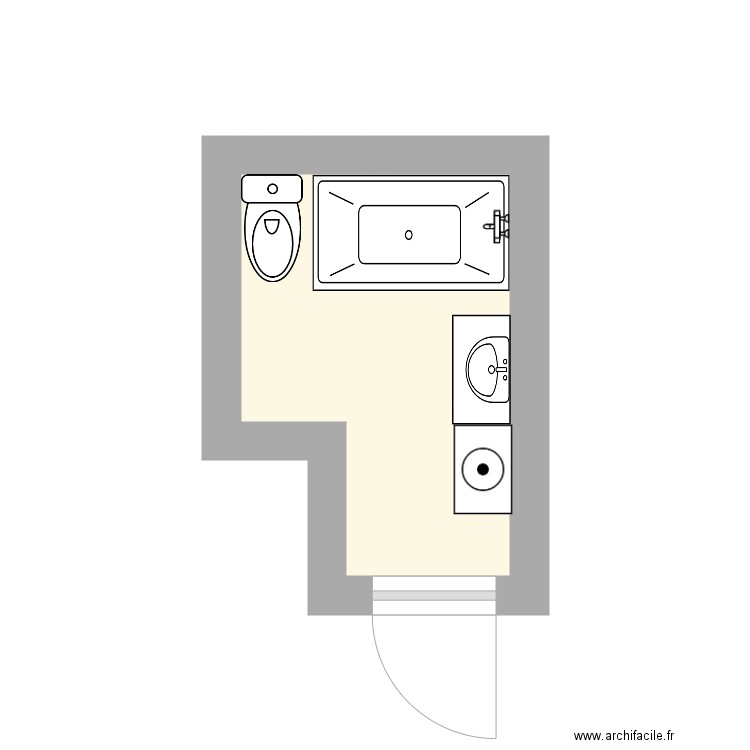 croquis SDB LHUILLIER RENE. Plan de 0 pièce et 0 m2