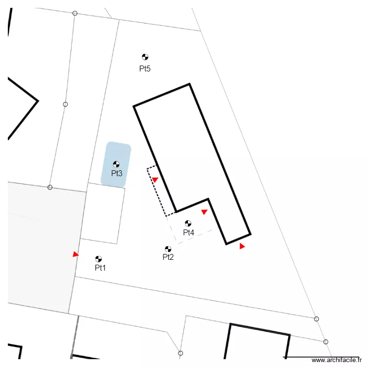 ABC0005parcelle. Plan de 