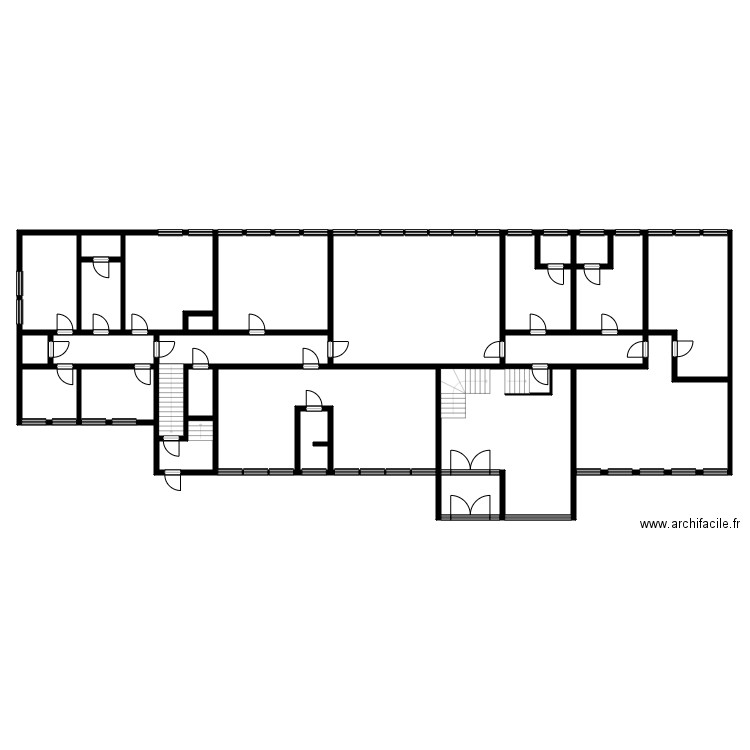 THEVENIN RDC. Plan de 26 pièces et 390 m2