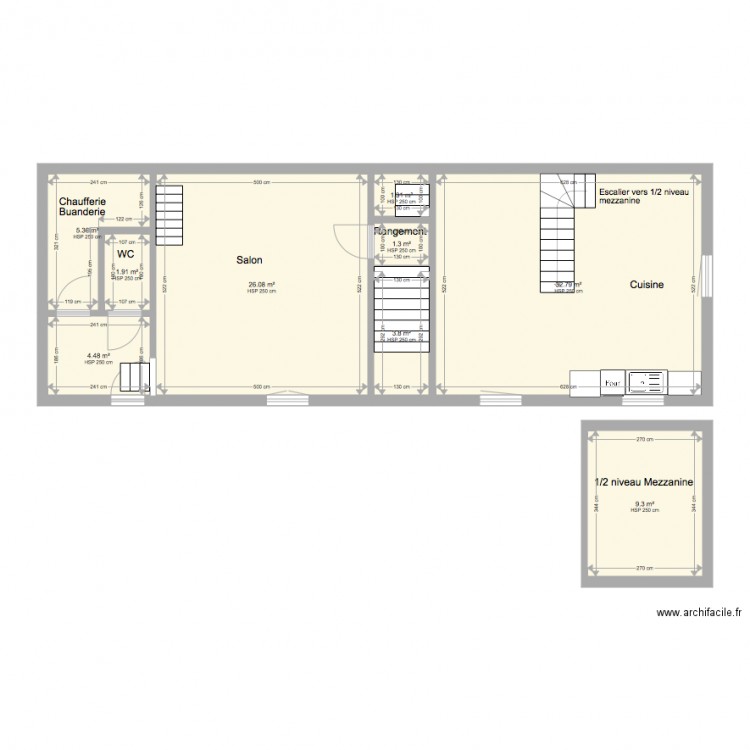 Niveau 1 Lisogne ruwelette. Plan de 0 pièce et 0 m2