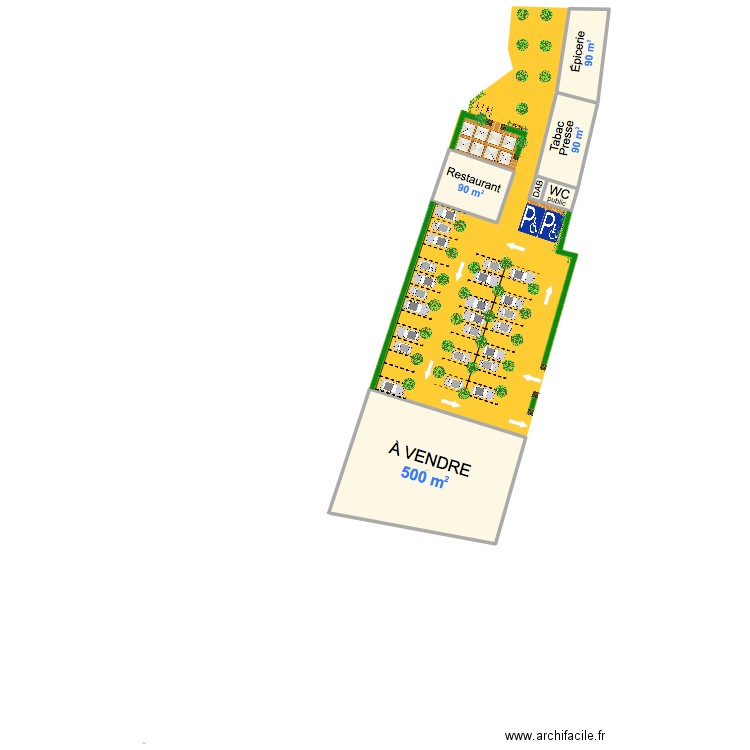 jardin 16. Plan de 5 pièces et 791 m2