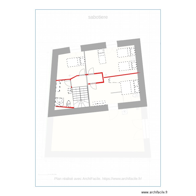 etage sabotier. Plan de 0 pièce et 0 m2