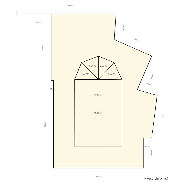 bobo thuir. Plan de 6 pièces et 91 m2