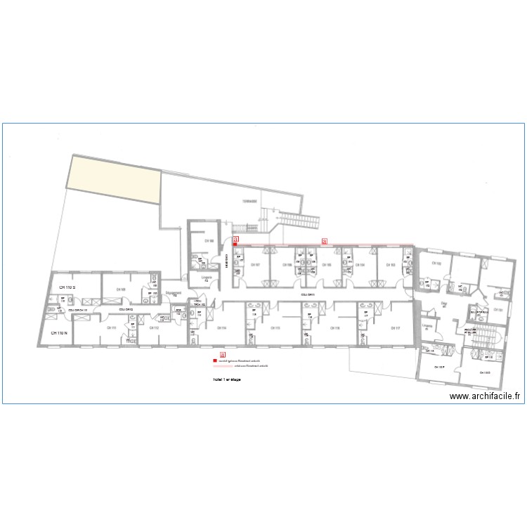 toraja hotel 1 er etage 1. Plan de 0 pièce et 0 m2