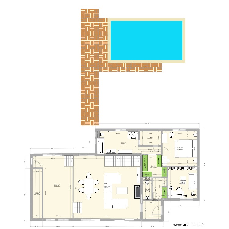 LEVES 3. Plan de 11 pièces et 144 m2