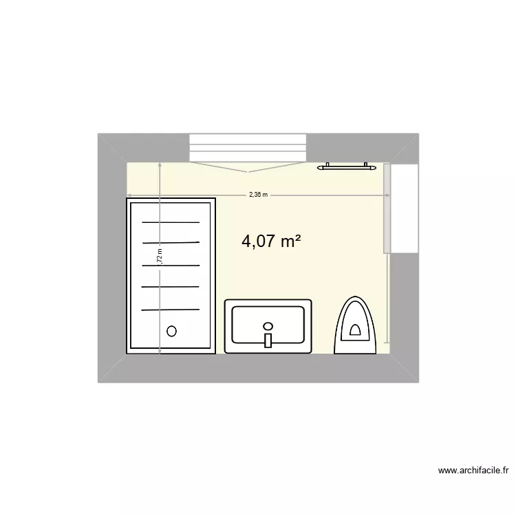 MATHIEU. Plan de 1  et 4 m²