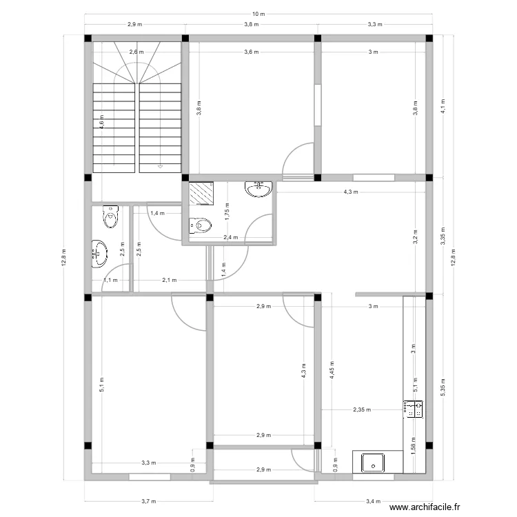 premier. Plan de 9  et 109 m²