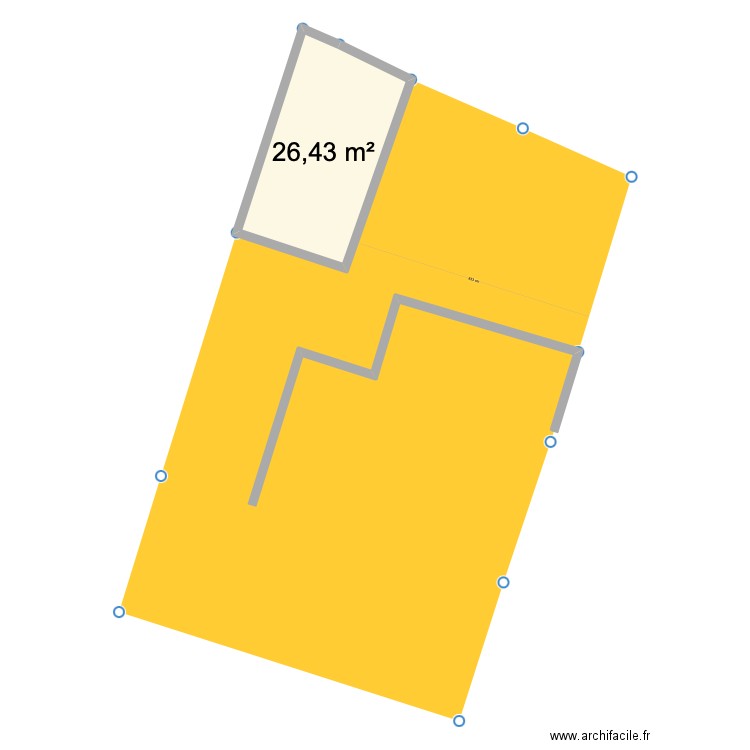 Projet piscine. Plan de 1 pièce et 26 m2