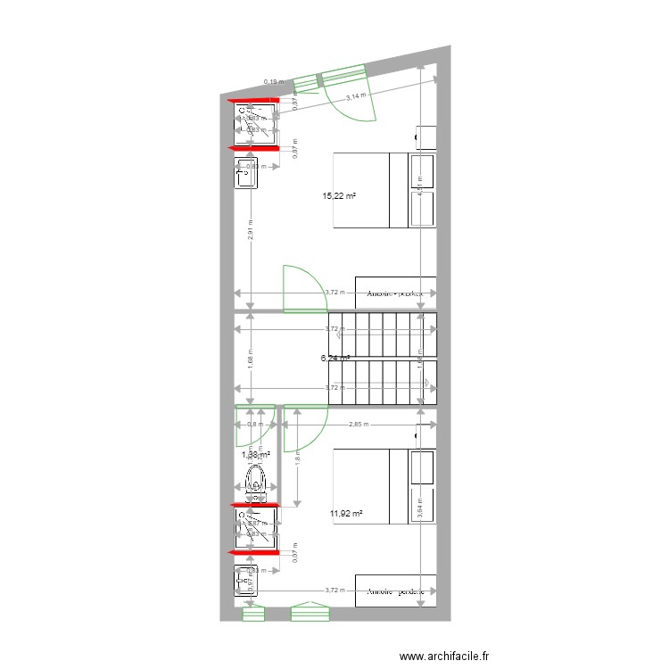 DULEAU 2 ETAGE. Plan de 0 pièce et 0 m2