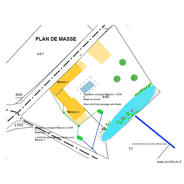 Roujas. Plan de 0 pièce et 0 m2