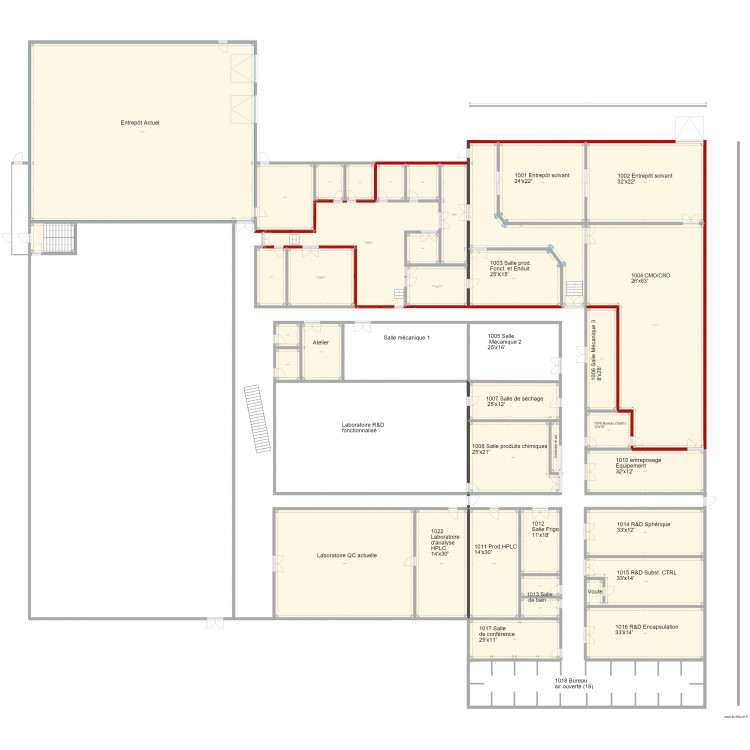 170124 Pojet ULTRAPURE10 000p2 locaux V60. Plan de 0 pièce et 0 m2