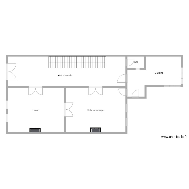 Av de la liberation. Plan de 5 pièces et 216 m2