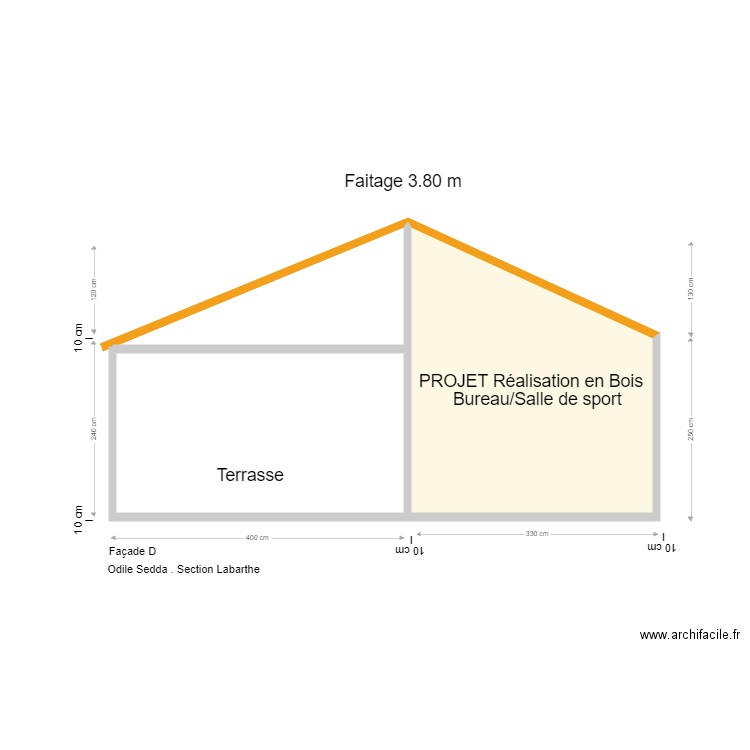 facade d. Plan de 0 pièce et 0 m2