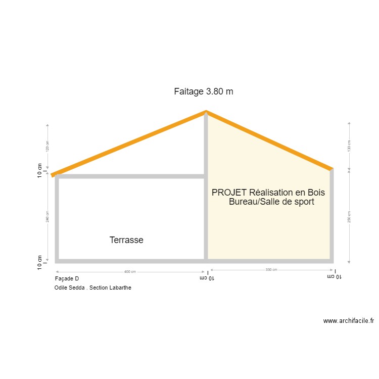 facade d. Plan de 0 pièce et 0 m2