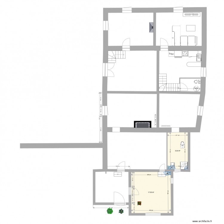 corigé. Plan de 0 pièce et 0 m2