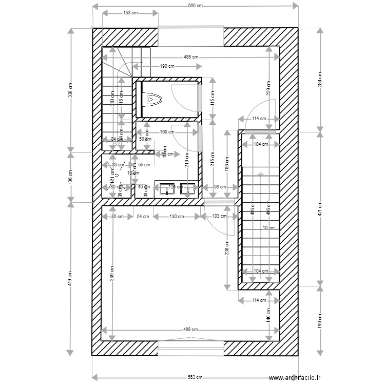 futur ouvertures étage. Plan de 0 pièce et 0 m2