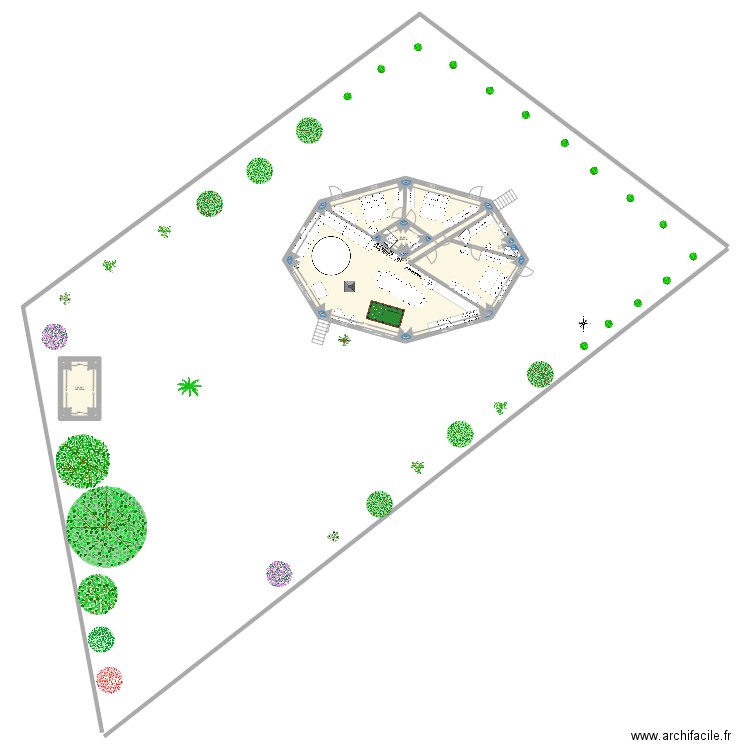 la casa hoctogone. Plan de 0 pièce et 0 m2