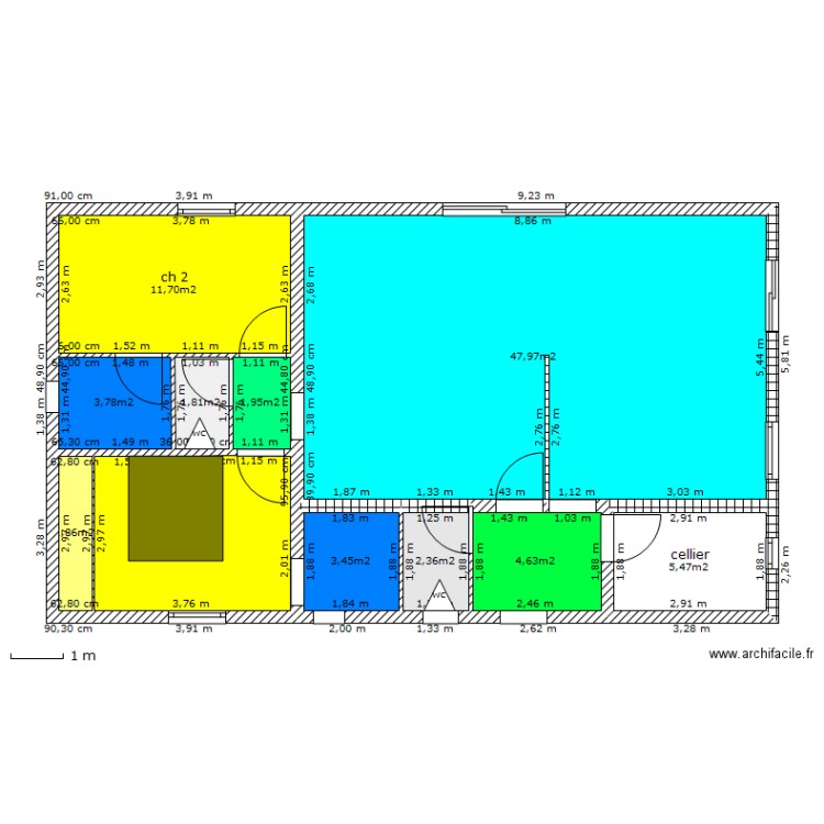 m 1 stg. Plan de 0 pièce et 0 m2