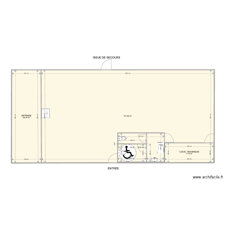 plan église. Plan de 4 pièces et 157 m2