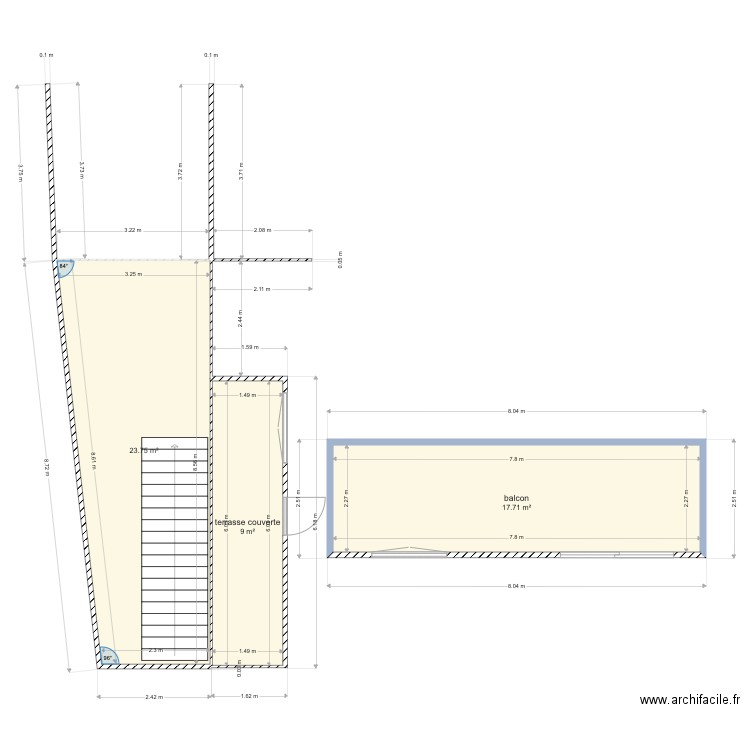 varichon perso bureau. Plan de 3 pièces et 50 m2