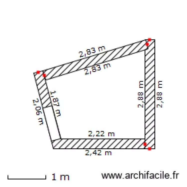 Abri de jardin. Plan de 
