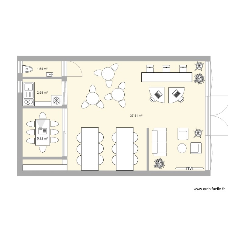 Plan 50m2. Plan de 0 pièce et 0 m2 Plan 50m2. Plan de 0 pièce et 0 m2