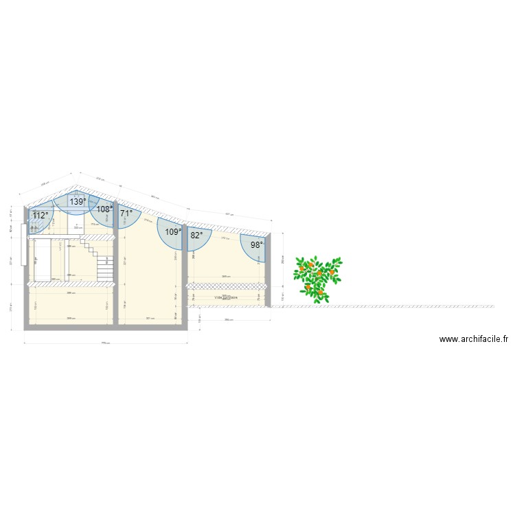 20210531 Plan de coupe Maison Adri. Plan de 7 pièces et 49 m2