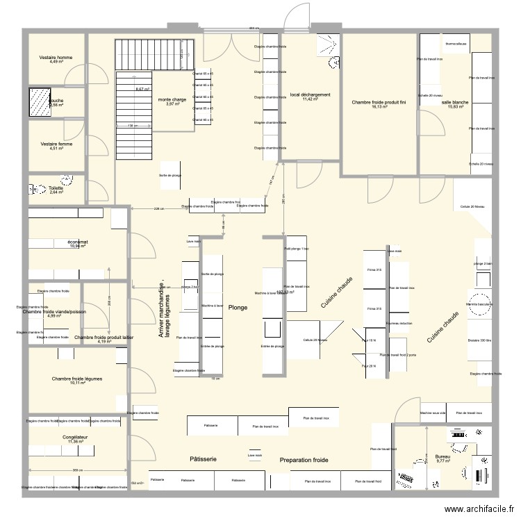 Plan base Yens Structure 2022 2. Plan de 16 pièces et 319 m2