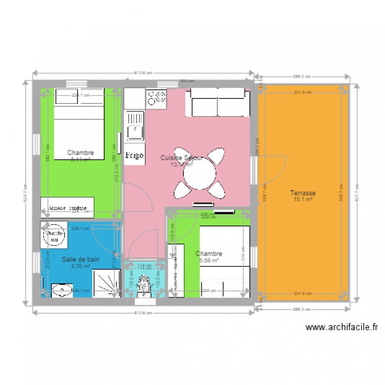 Plan Ferme du paysan modèle 2. Plan de 0 pièce et 0 m2