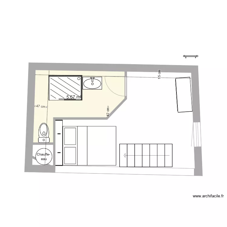 chambre verte 2. Plan de 