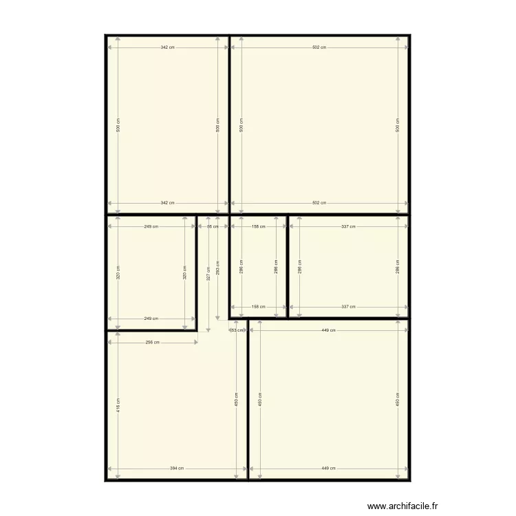 Rez C&eacute;line Michel Ougr&eacute;e. Plan de 