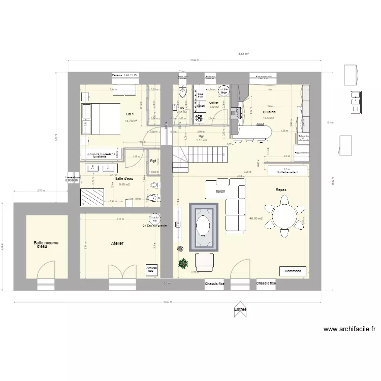 Loft Agrandissement R de C 2.. Plan de 