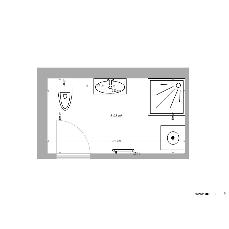 salle de bain bas 2. Plan de 0 pièce et 0 m2