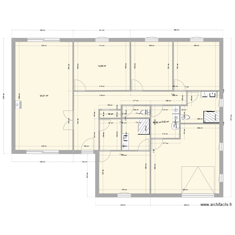 maisonplan2. Plan de 4 pièces et 145 m2