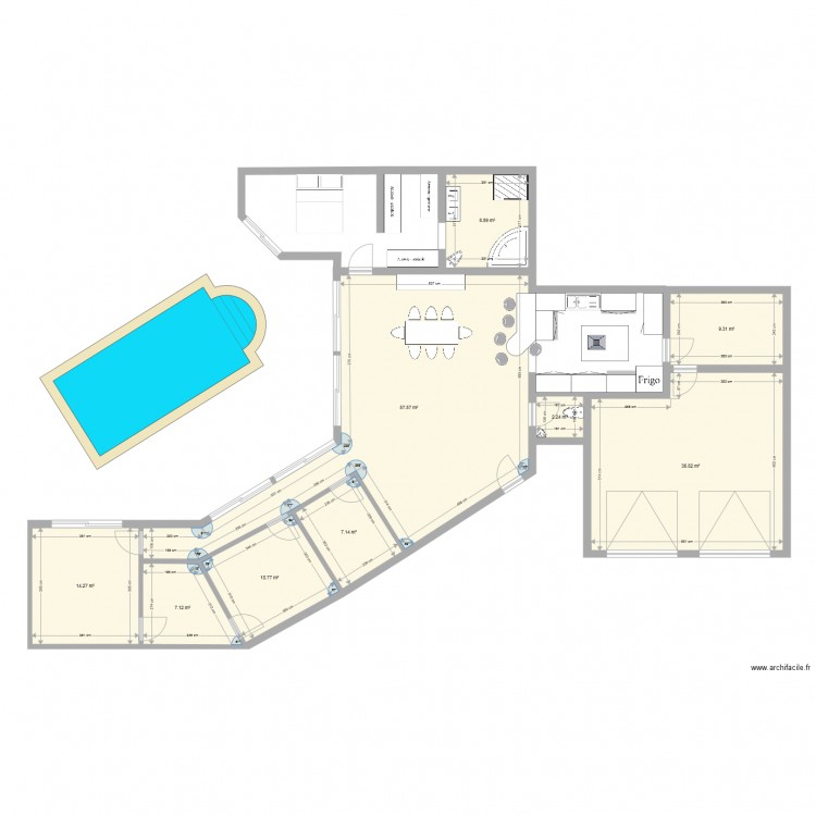 Ebauche plan maison. Plan de 0 pièce et 0 m2